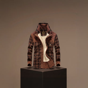 Chaqueta con corderito a cuadros